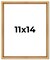 11x14 Classic Modern Gold Picture Frame - UV Acrylic, Foam Board Backing, Hanging Hardware